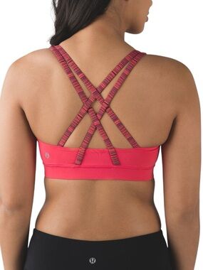 Lululemon Energy Bra Boom Juice Strappy Back Medium Support Size 4
